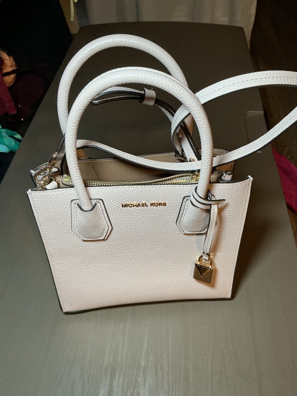 Michael Kors White Leather Mini Tote - Picture 8 of 8